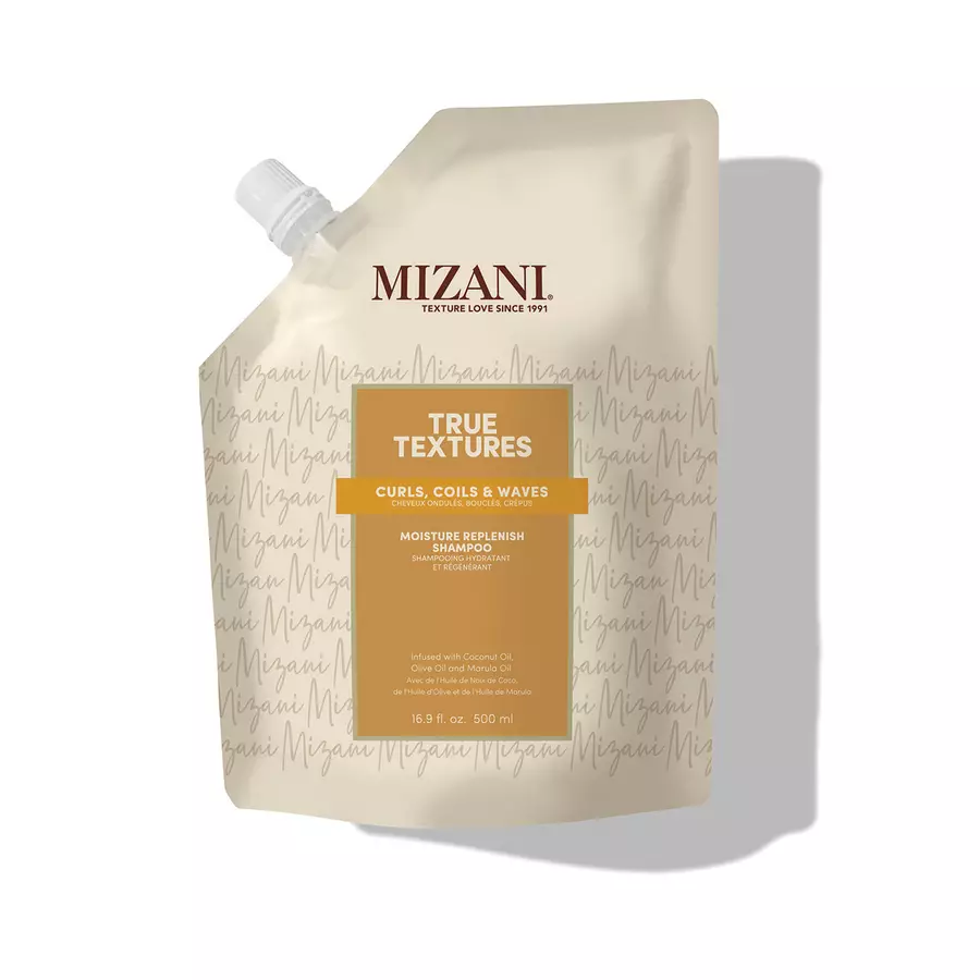 Official Mizani True Textures Moisture Replenish Shampoo refill packshot