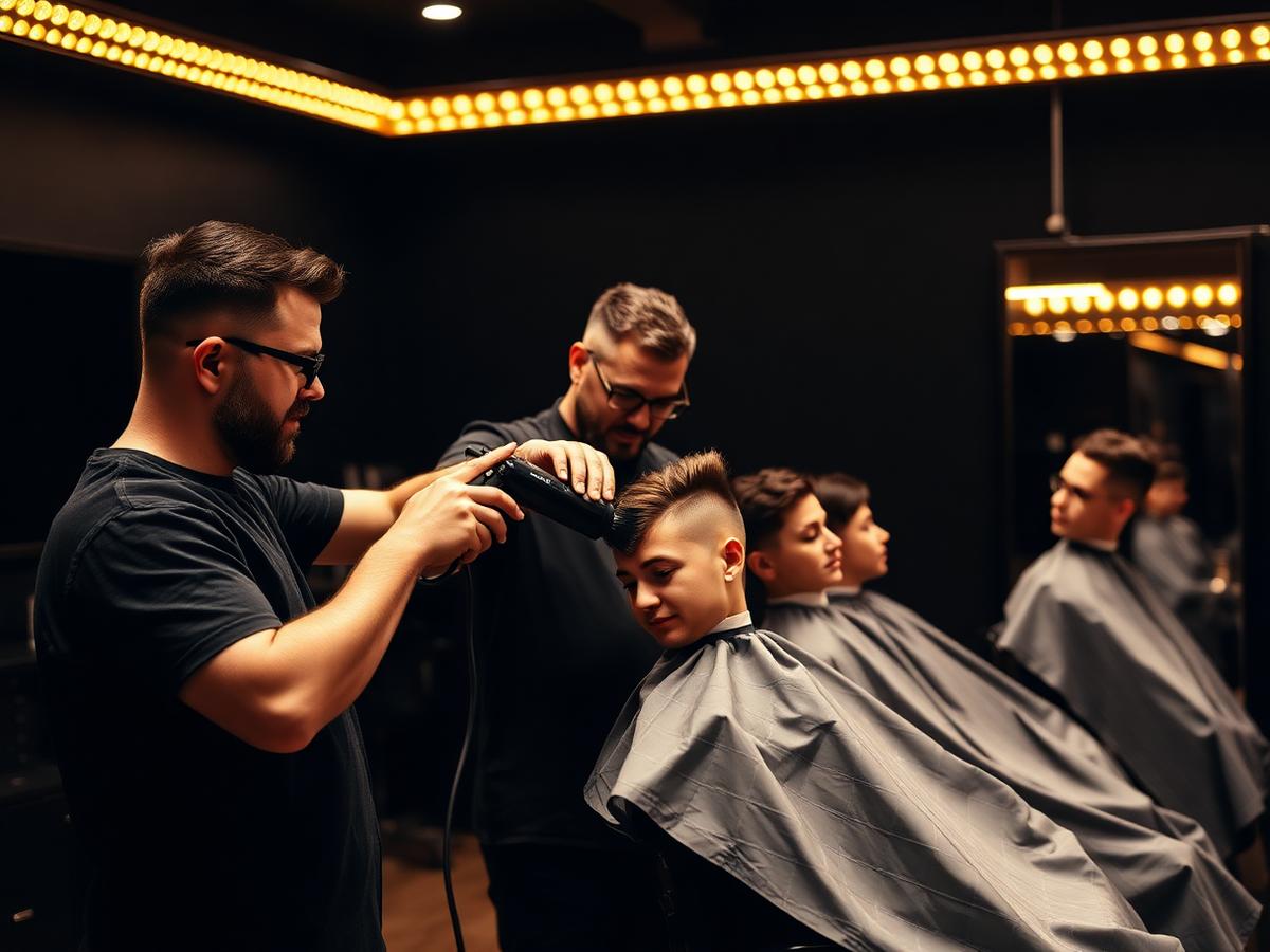 Barbering technique demonstration
